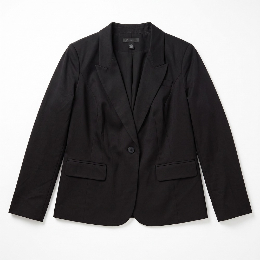 INC International Concepts 16W Black Blazer Womens Casual Professional Vintage